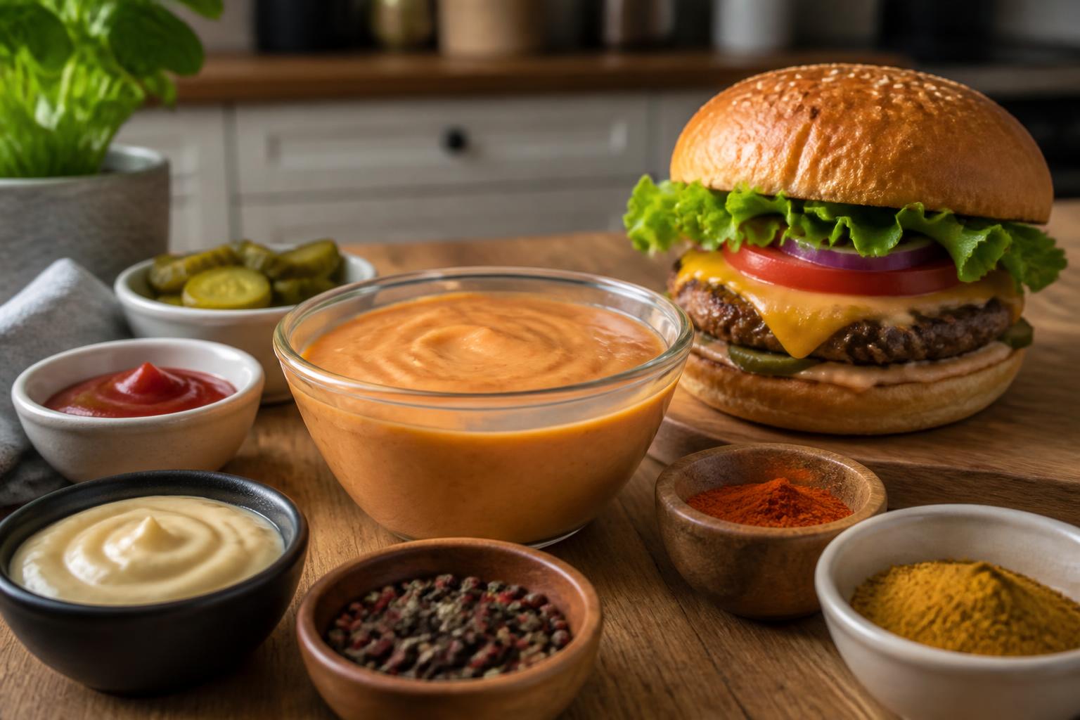 découvrez la recette secrète de notre sauce maison irrésistible, le complément parfait pour sublimer vos hamburgers faits maison.