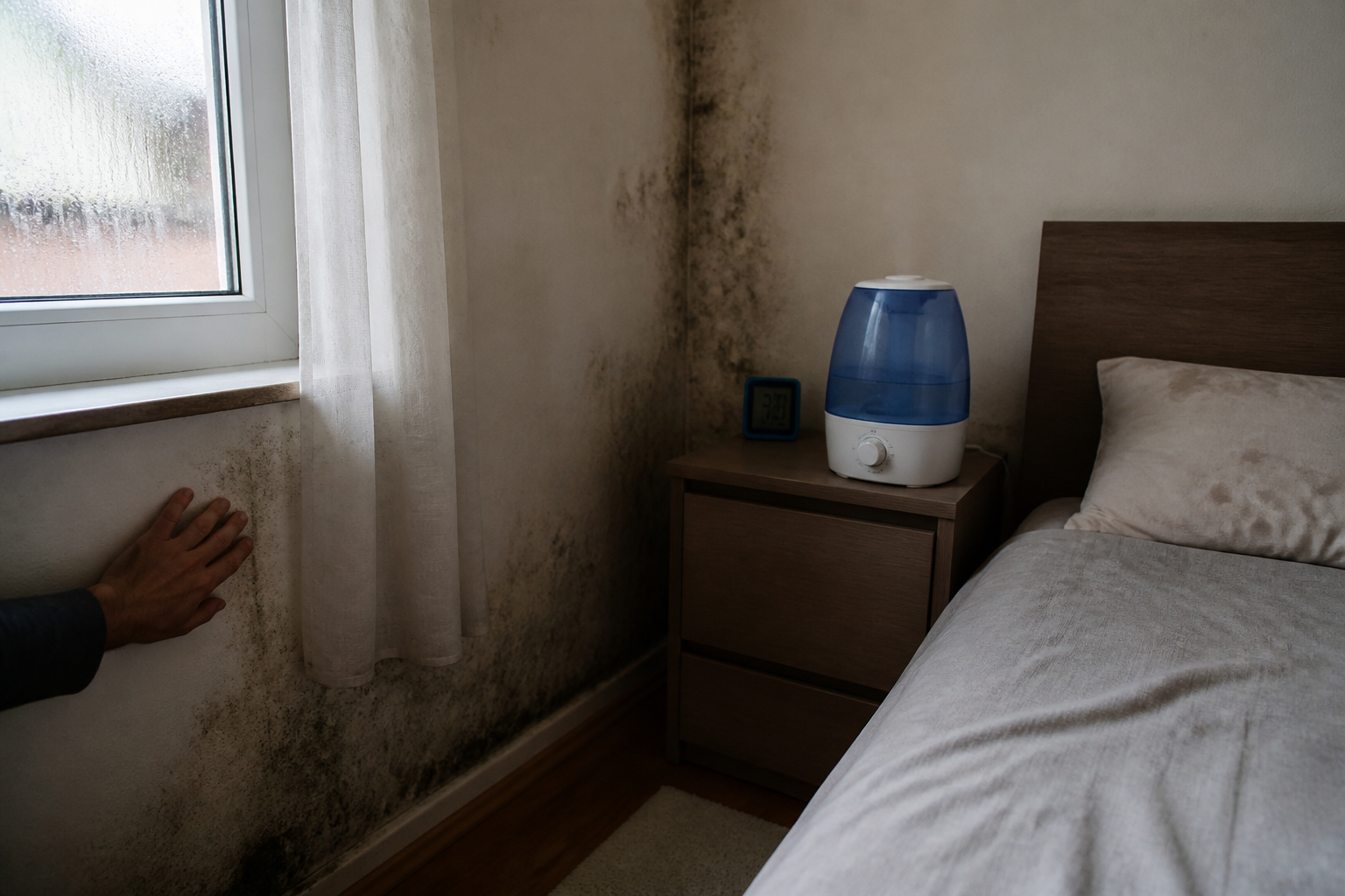 Moisissure sur un mur de chambre : causes, dangers et solutions efficaces