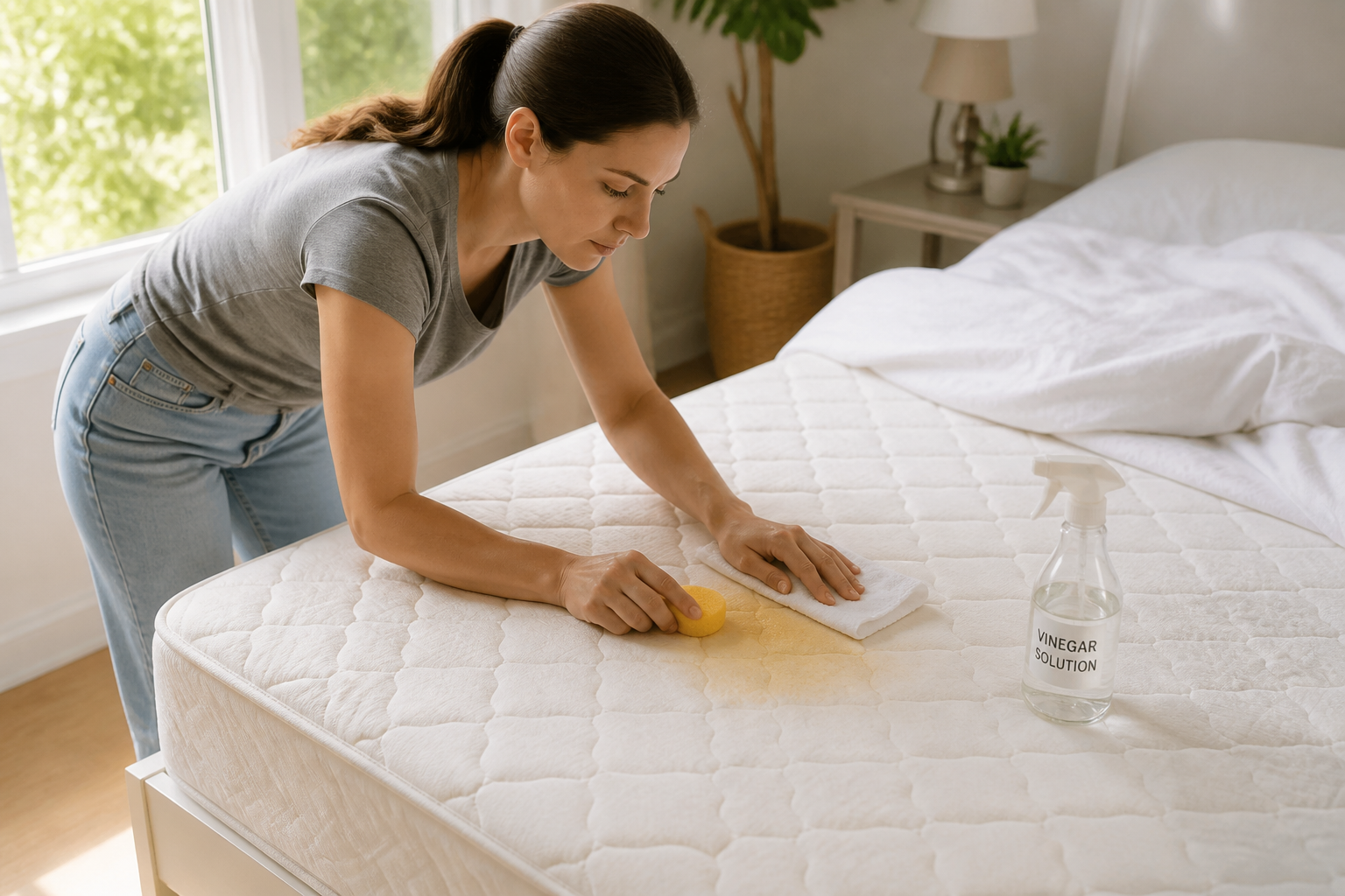 Nettoyer un matelas jauni : astuces efficaces sans l’abîmer