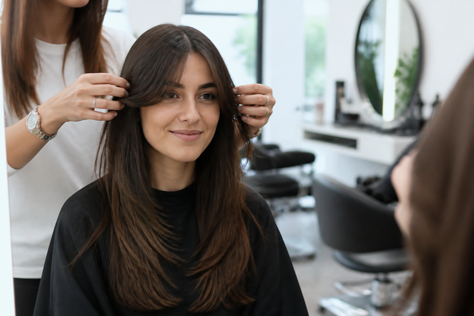 Frange rideau sur cheveux fins : bonne idée ou piège à volume ?