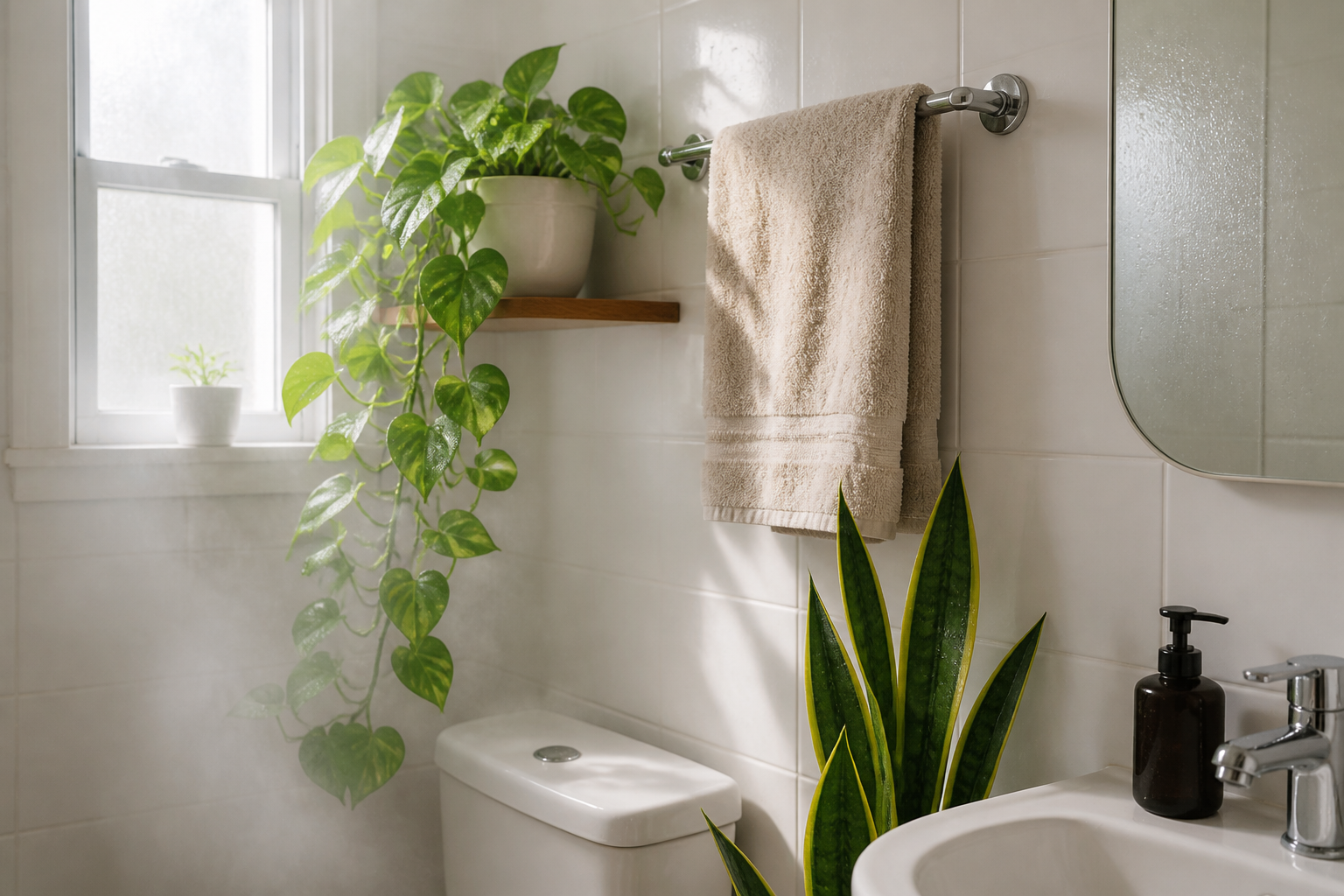 Plantes pour salle de bain : lesquelles choisir avec peu de lumière ?