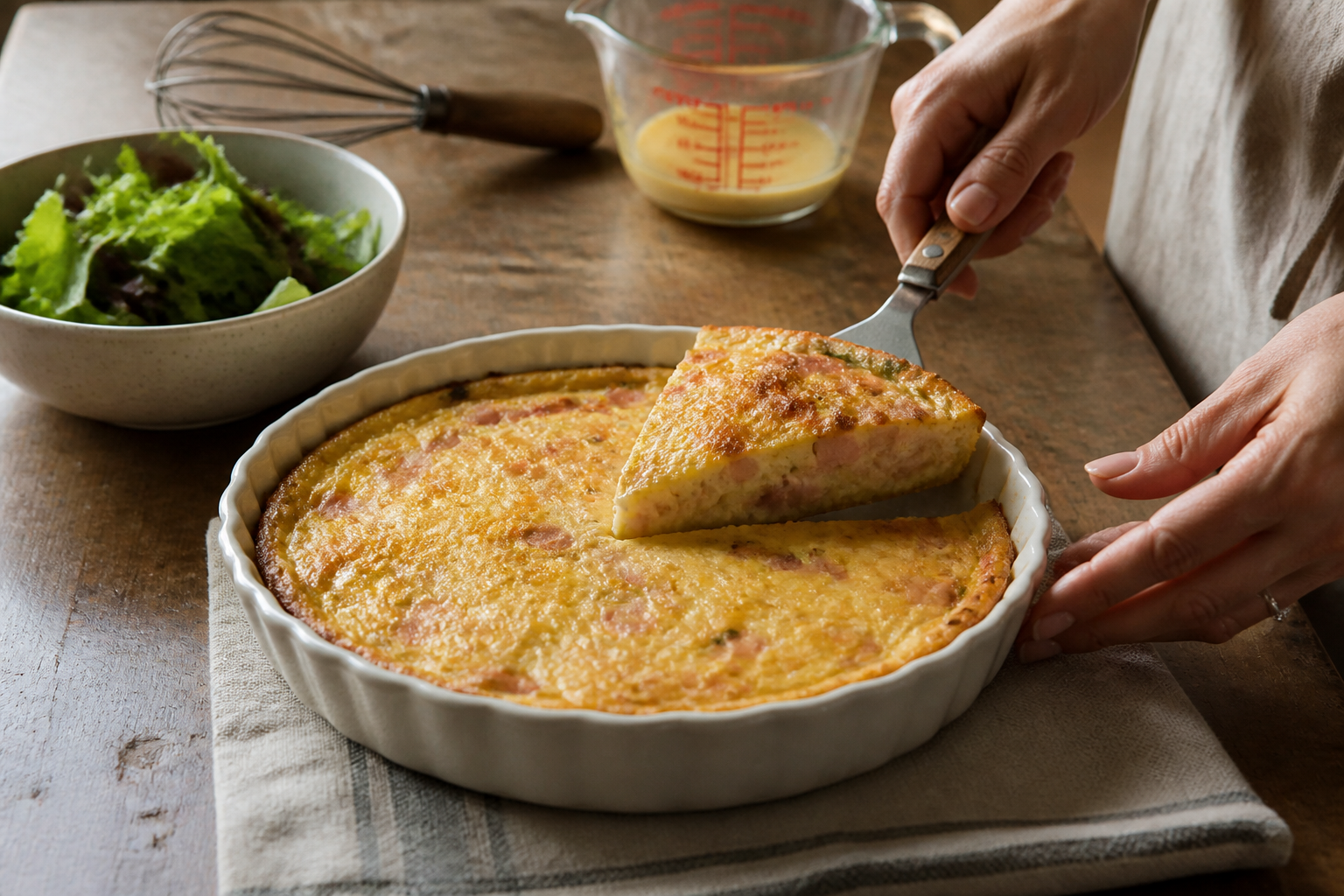 Quiche sans pâte facile : la recette rapide pour un dîner léger