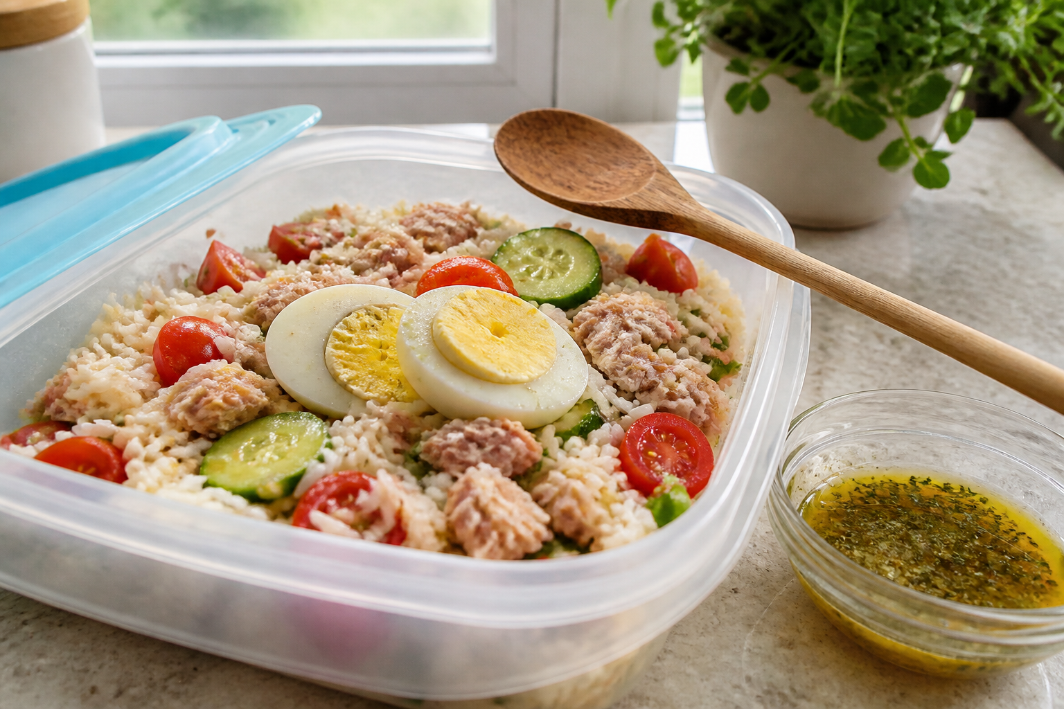 Salade de riz composée : idées simples pour un repas complet et frais