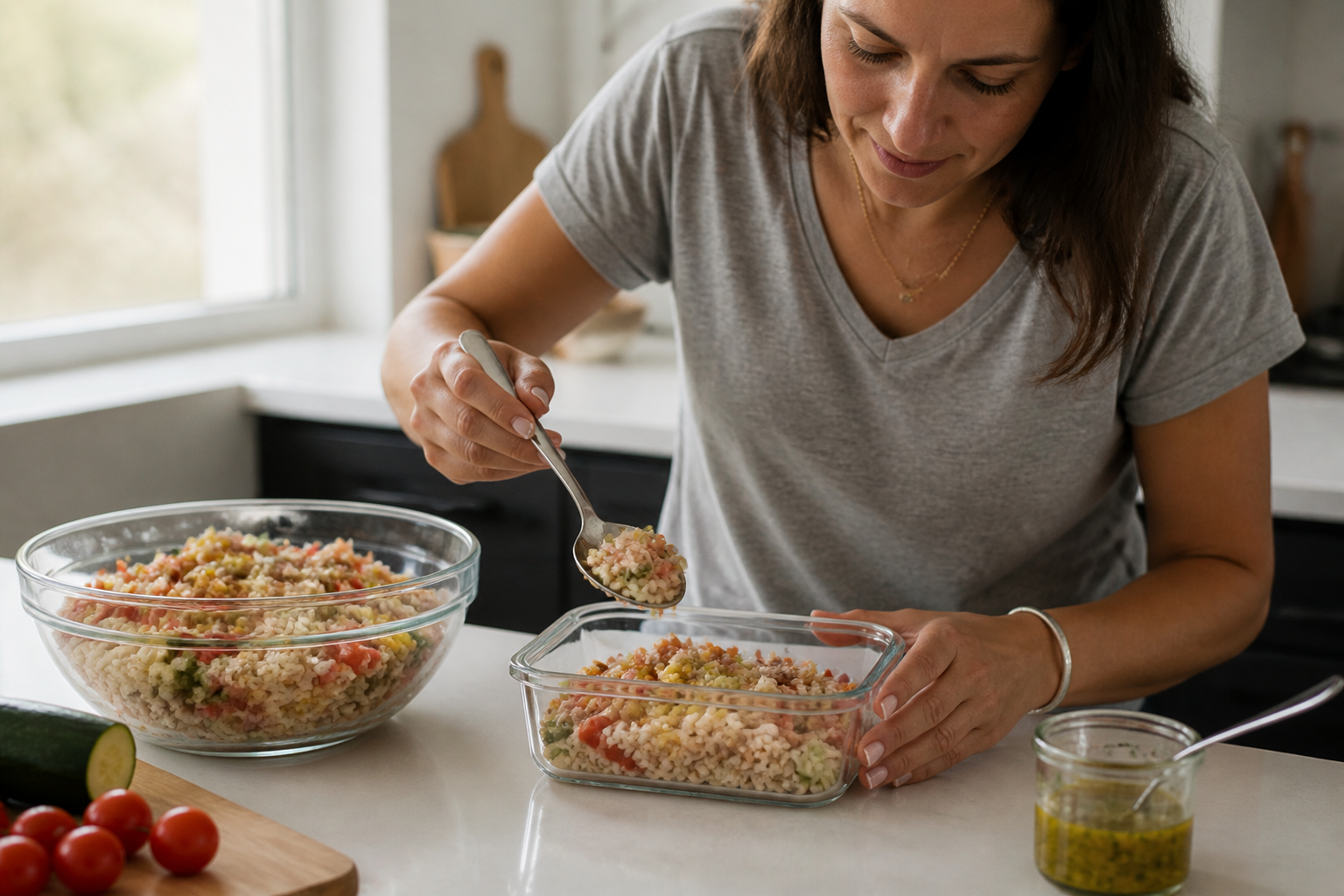 Salade de riz composée : idées simples pour un repas complet et frais